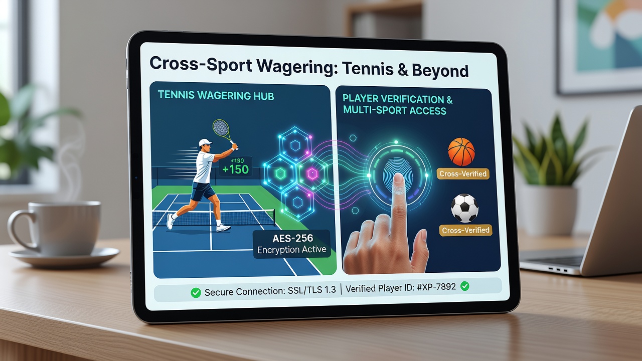 Screenshot showing player verification interface in a cross-sport wagering app