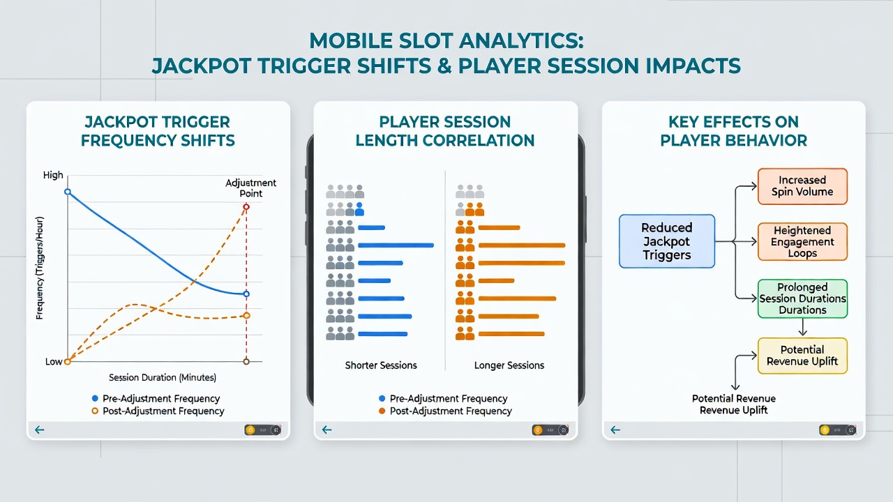 Analytics dashboard showing session duration metrics for racing-themed mobile slots